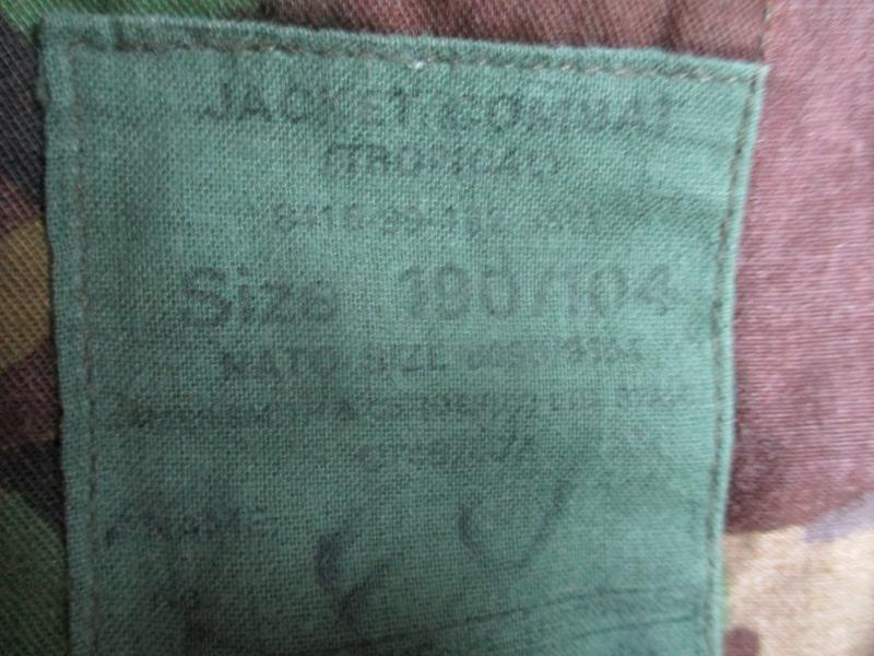 GENUINE ISSUE 70'S DPM CAMO 68 JUNGLE TROPICAL COMBAT SHIRT falklands 190/104 Large long