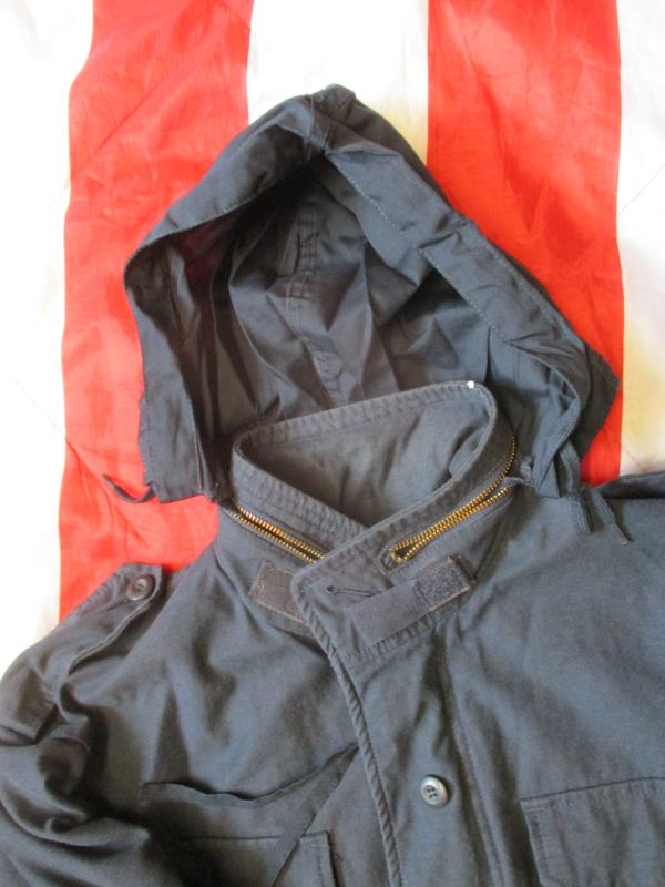 GENUINE alpha industries USA US ARMY M65 COAT COMBAT jacket DARK NAVY BLUE Small Regular- Medium