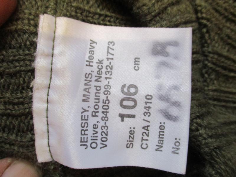 GENUINE BRITISH ARMY COMMANDO issue JUMPER PULLOVER JERSEY 106CM large CSM WO2