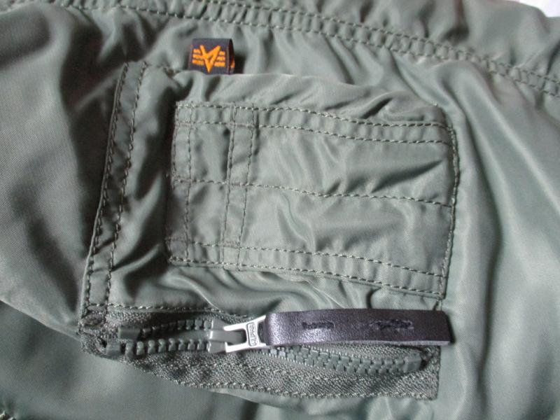 GENUINE ALPHA INDUSTRIES USAF USA N2B N-2B bomber pilot JACKET COAT GREEN LARGE