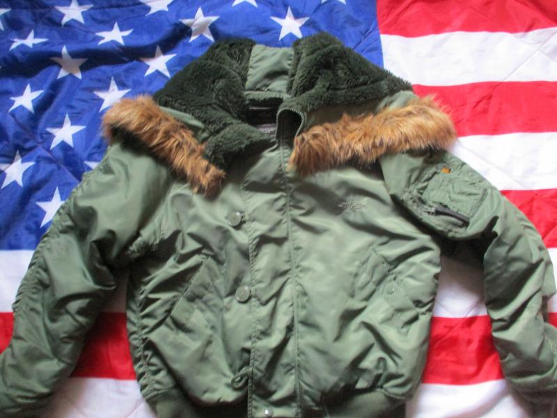 GENUINE ALPHA INDUSTRIES USAF USA N2B N-2B bomber pilot JACKET COAT GREEN LARGE