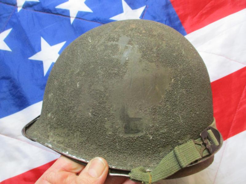 WW2 US ARMY front SEAM SWIVEL BALE m1 STEEL COMBAT helmet & WESTINGHOUSE LINER