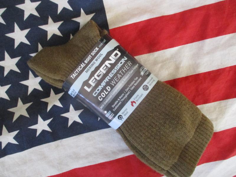 LEDEND usa made MERINO WOOL TACTICAL combat boot SOCKS COYOTE TAN new MEDIUM
