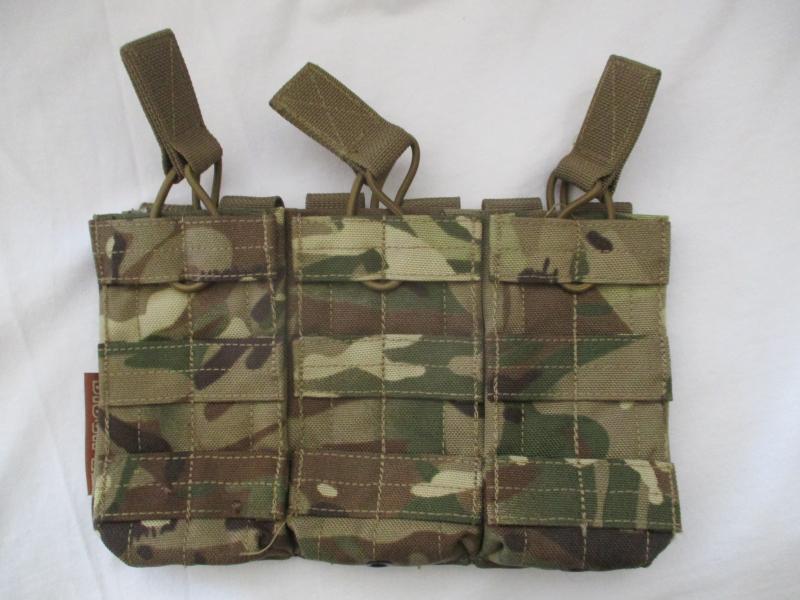 DISCIPLE UK mtp multicam MOLLE triple 5.56MM SA80 / M4 mag CQB open top POUCH new