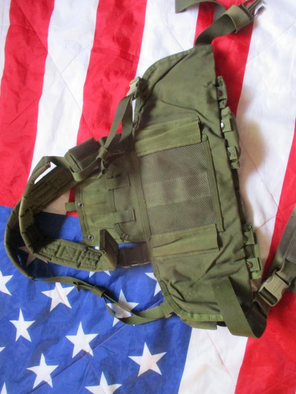 BLACKHAWK molle strike COMMANDO CHEST HARNESS RIG PLATE CARRIER & pouches SF OG GREEN