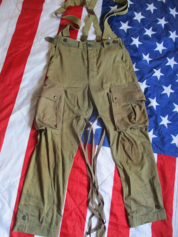 WW2 US ARMY AIRBORNE PARATROOPER para M43 JUMP COMBAT TROUSERS PANTS kay canvas