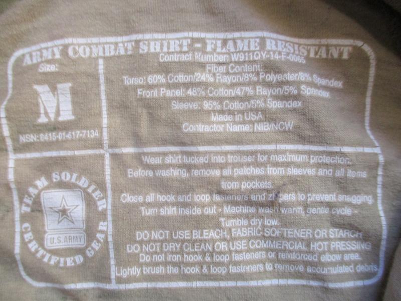 USA US ISSUE ACS UBAC ubacs UNDER BODY ARM0UR COMBAT SHIRT MULTICAM mtp MEDIUM