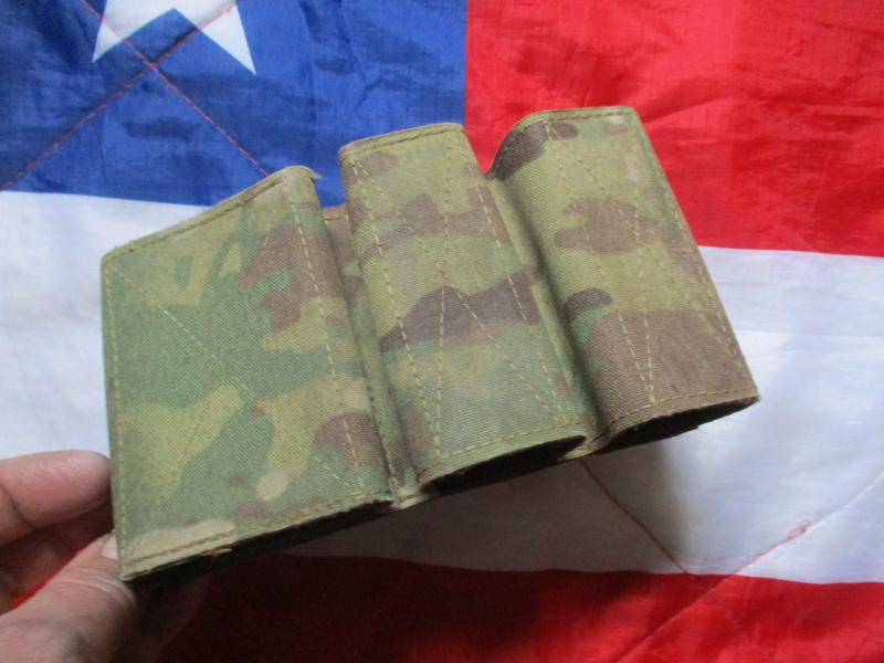 BATTLE BORN triple mag SHOOTERS BELT POUCH crye multicam X2 9MM X1 5.56MM