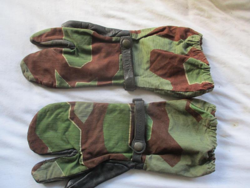 Very Rare 50s WEST GERMAN ARMY Bundeswehr 1956 Splinter Camouflage SNIPER MITTS