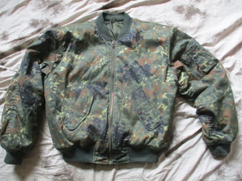 US AIR FORCE USAF USA MA1 bomber pilot JACKET COAT German Flektarn camo LARGE