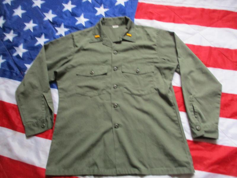 ORIGINAL US ARMY ISSUE VIETNAM WAR OG green UTILITY SHIRT L - XL