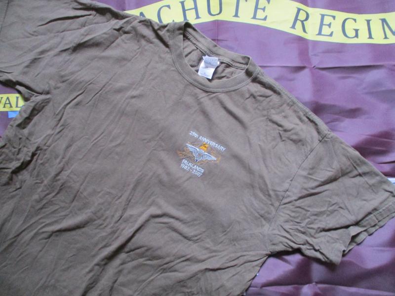PARACHUTE REGIMENT 25th Anniversary Falklands War 1982-2007 PARA OG T shirt XL