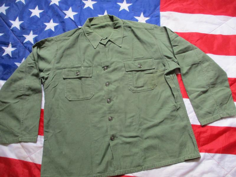 Genuine US ARMY M51 m 1951 OG 107 UTILITY SHIRT early VIETNAM WAR rare size xxl