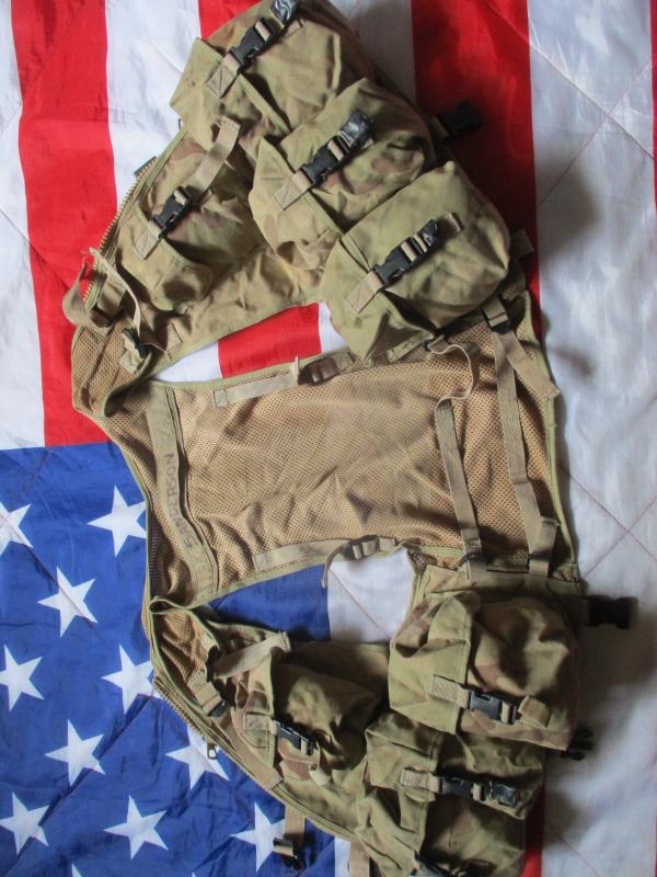 MKIV PLCE OPS CTR CHEST WEBBING GP WAISTCOAT LBV VEST LBE usa tri desert camo