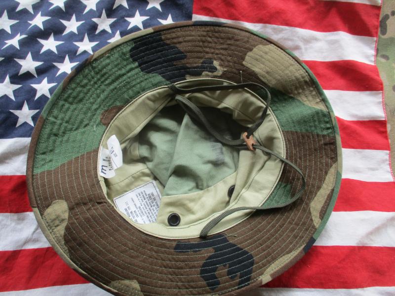 GENUINE USA US AMERICAN USMC ISSUE 1988 m81 woodland camo BDU BOONIE JUNGLE HAT S - M
