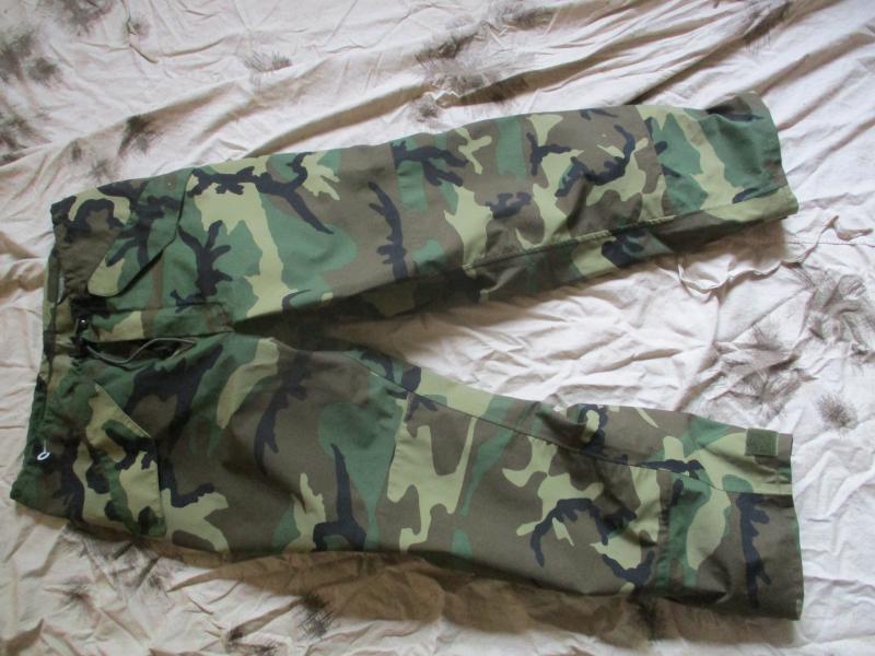 GENUINE USA USARMY ISSUE real gore tex waterproof ECWCS woodland CAMO TROUSERS m/r