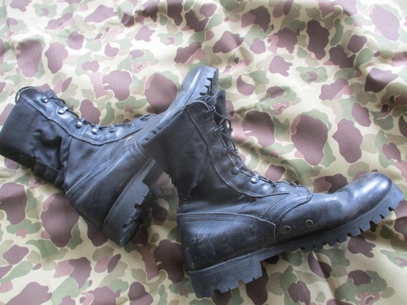 GENUINE usa US ARMY ISSUE 1990 pattern JUNGLE COMBAT black BOOTS vibram sole modified UK10