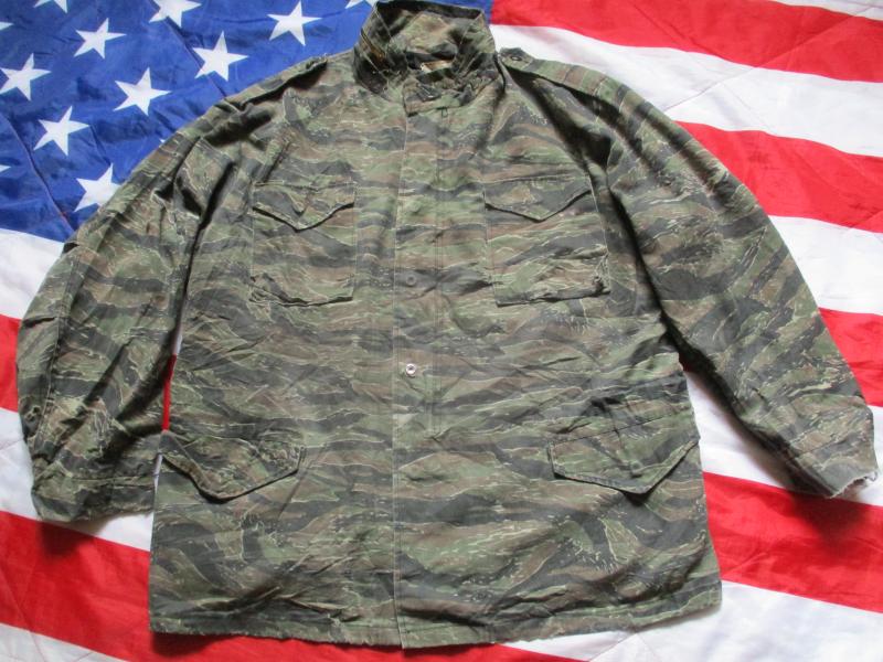 rare USA made US ARMY M65 COAT COMBAT jacket VIETNAM WAR TIGER STRIPE camo XL