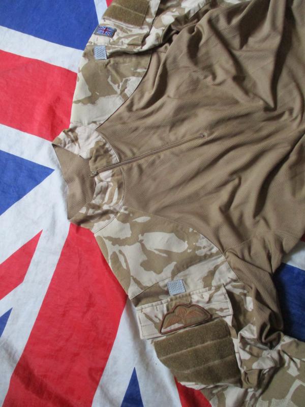 BRITISH ARMY ISSUE desert dpm ubac ubacs COMBAT SHIRT PARA PARATROOPER wings L