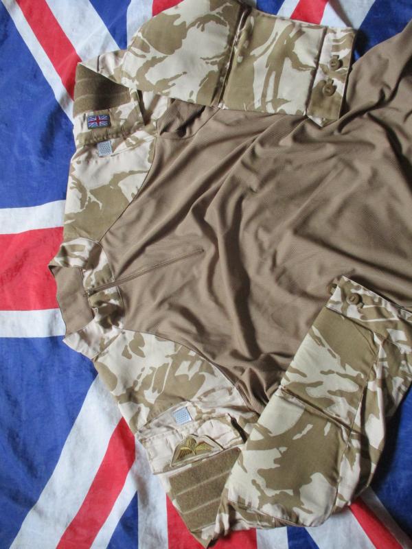 BRITISH ARMY ISSUE desert dpm ubac ubacs COMBAT SHIRT PARA PARATROOPER wings XL