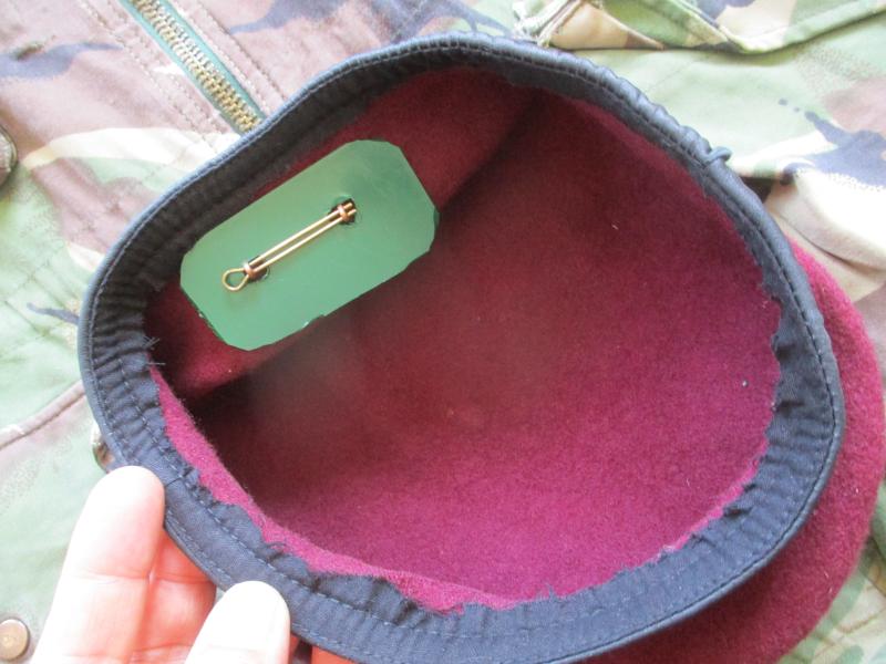 1980's Falklands war Era PARACHUTE REGIMENT AIRBORNE MAROON BERET leather band SHAPED