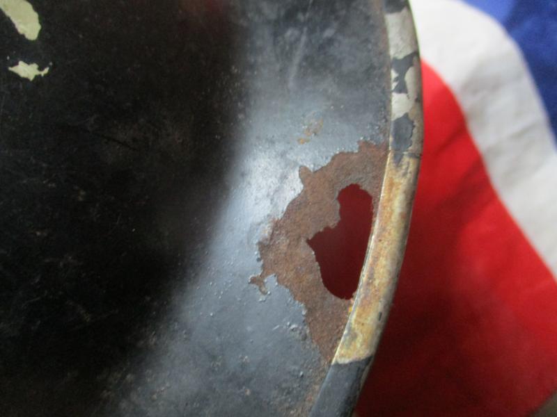 GENUINE WW2 BRITISH ARMY HOME FRONT CIVIL DEFENCE ARP warden BLACK steel HELMET