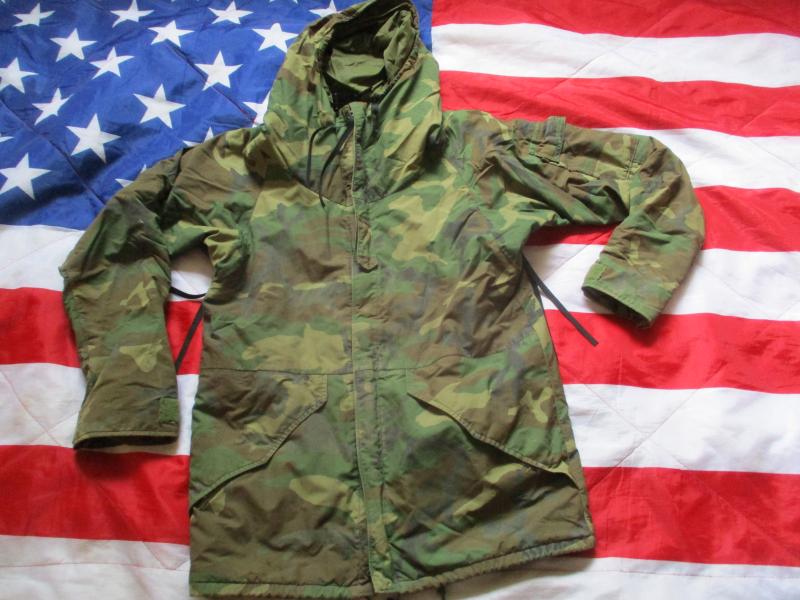 RARE 1987 early USARMY ISSUE ECWCS ECW USA M81 woodland camo GORETEX PARKA COAT