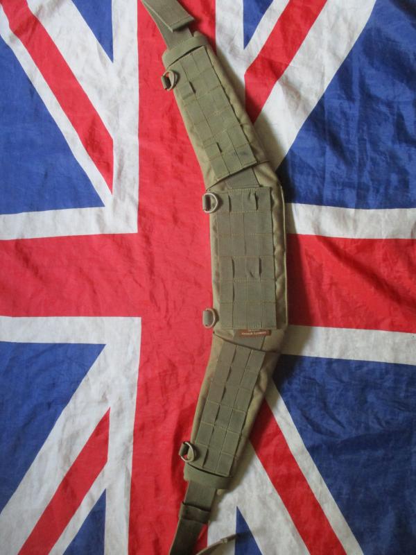 TEMPLAR ASSAULT SYSTEMS padded MOLLE BATTLE / SHOOTERS BELT coyote tan new