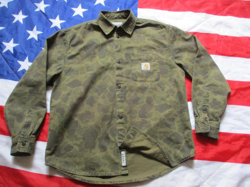 CARHARTT USA VIETNAM WAR DUCK HUNTER frogskin CAMO SHIRT SHACKET