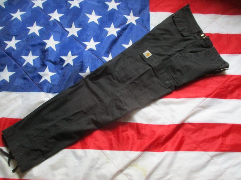 Real CARHARTT USA US BDU M65 aviation CARGO COMBAT TROUSERS black 32X32 - 34