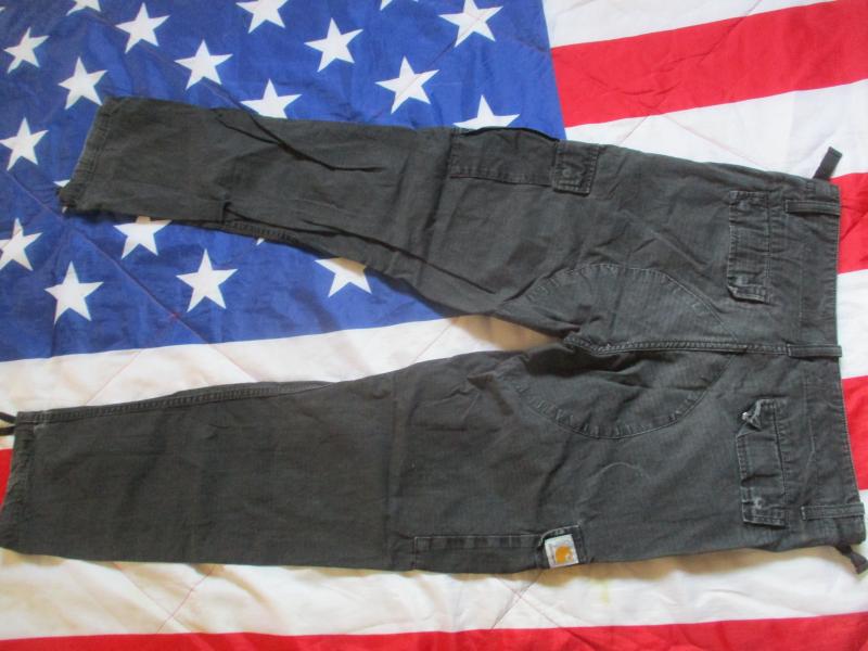 Real CARHARTT USA US BDU M65 aviation CARGO COMBAT TROUSERS black 30X32 - 31