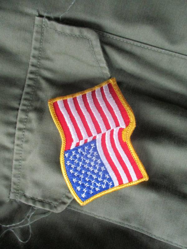 RAMBO FIRST BLOOD movie film M65 COAT JACKET AMERICAN FLYING FLAG patch badge VIETNAM WAR