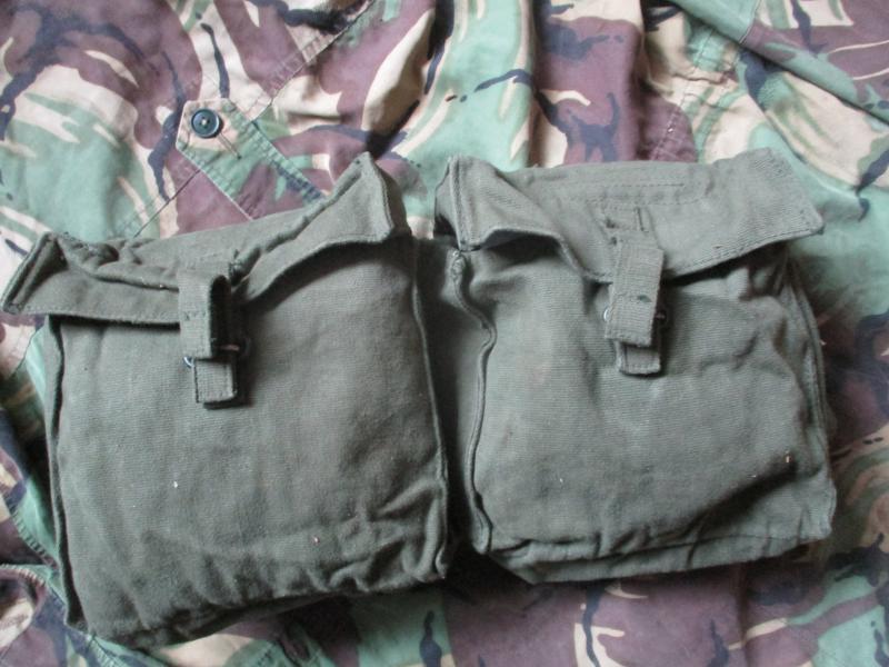 BRITISH ARMY ISSUE 58 PATTERN WEBBING kidney pouch set POUCH Falklands War era