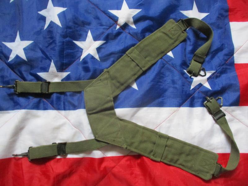 genuine US ARMY VIETNAM WAR issue M1956 M56 WEBBING yoke SUSPENDERS nos