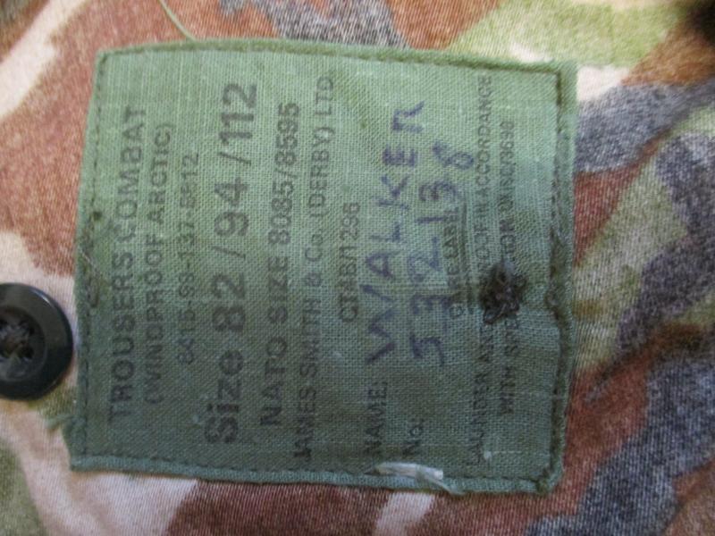FALKLANDS WAR ISSUE ARCTIC COTTON GABERDINE windproof 70s DPM TROUSERS PANTS