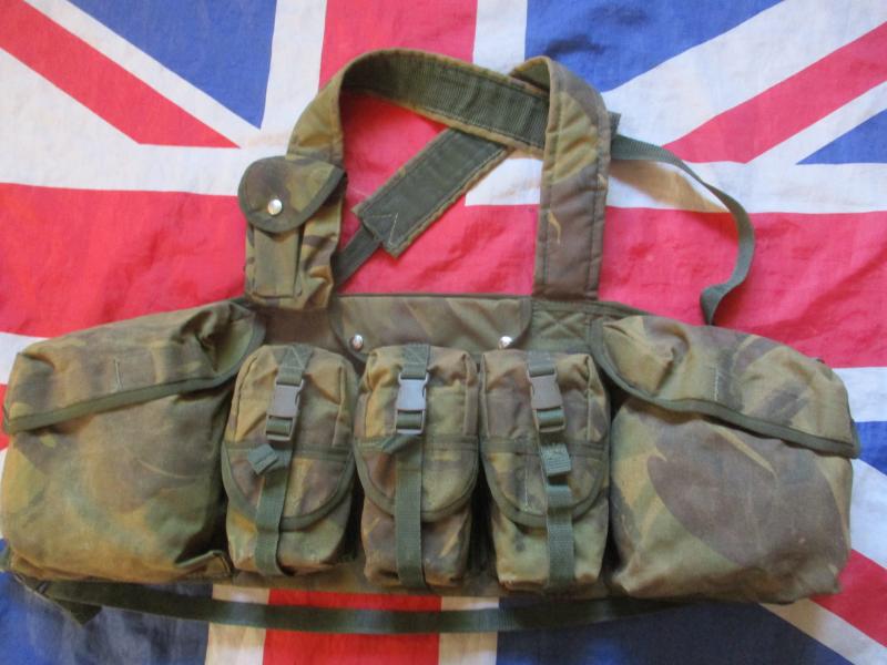 ORIGINAL old skool ARKTIS dpm camo CHEST RIG WEBBING 42 COMMANDO MODEL & POUCH