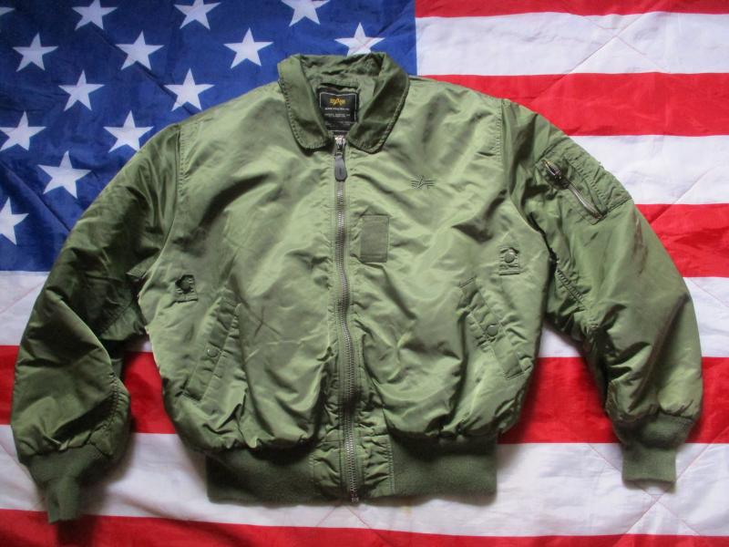 GENUINE ALPHA INDUSTRIES USAF USA B15 B-15 ma1 bomber pilot JACKET COAT GREEN XL