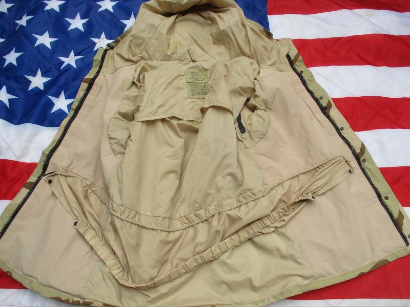 2005 US Army ISSUE ECWCS USA tri desert camo waterproof goretex PARKA COAT M /R to LARGE