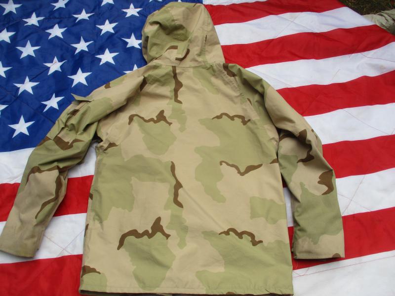 2005 US Army ISSUE ECWCS USA tri desert camo waterproof goretex PARKA COAT M /R to LARGE