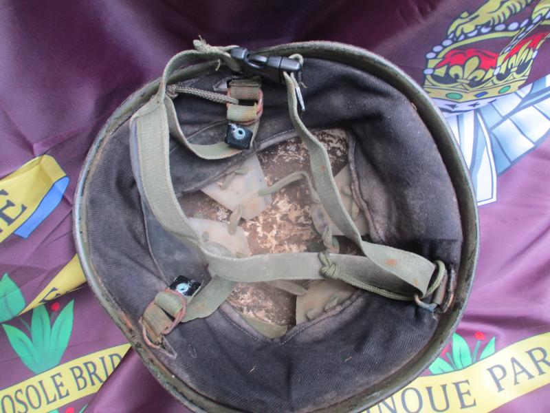m76 FALKLANDS WAR era PARACHUTE REGIMENT PARATROOPER AIRBORNE FORCES PARA HELMET ex p company one