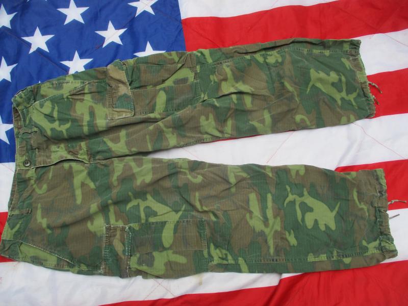 1969 US ARMY issue VIETNAM WAR erdl green slant pocket JUNGLE combat TROUSERS ms