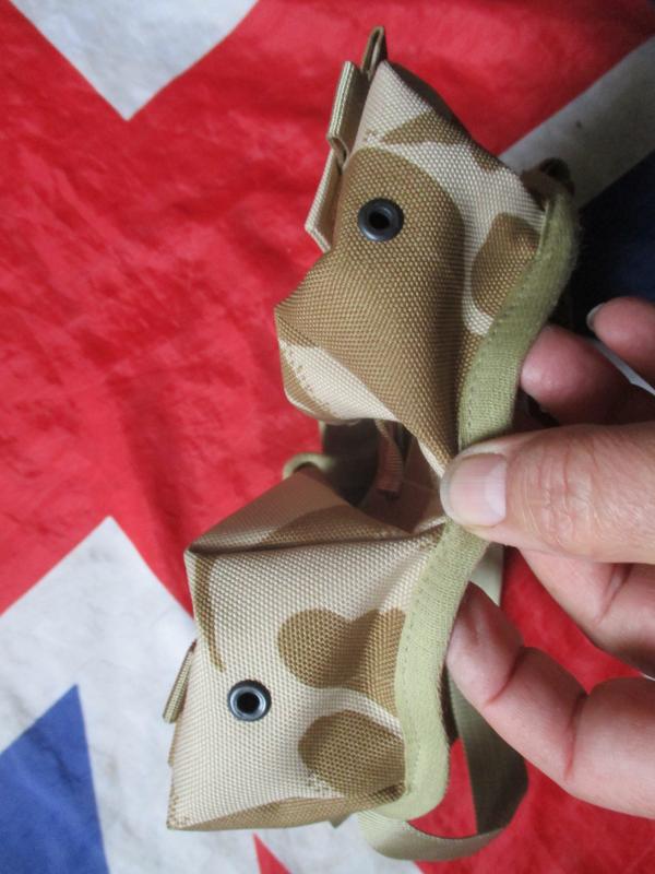HM SUPPLIES OLD SKOOL WEBBING Desert dpm ddpm DROP LEG double plce mag / ammo POUCH POUCH NEW