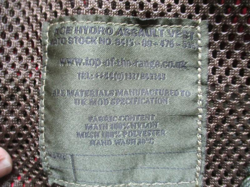 OLD SKOOL UK MADE ACE HYDRO ASSAULT VEST PLCE CHEST WEBBING GP WAISTCOAT LBV LBE
