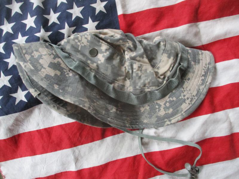 GENUINE US AARMY AMERICAN ISSUE sekri ACU UNIVERSAL camo BOONIE SUN HAT 7 1/4 Medium