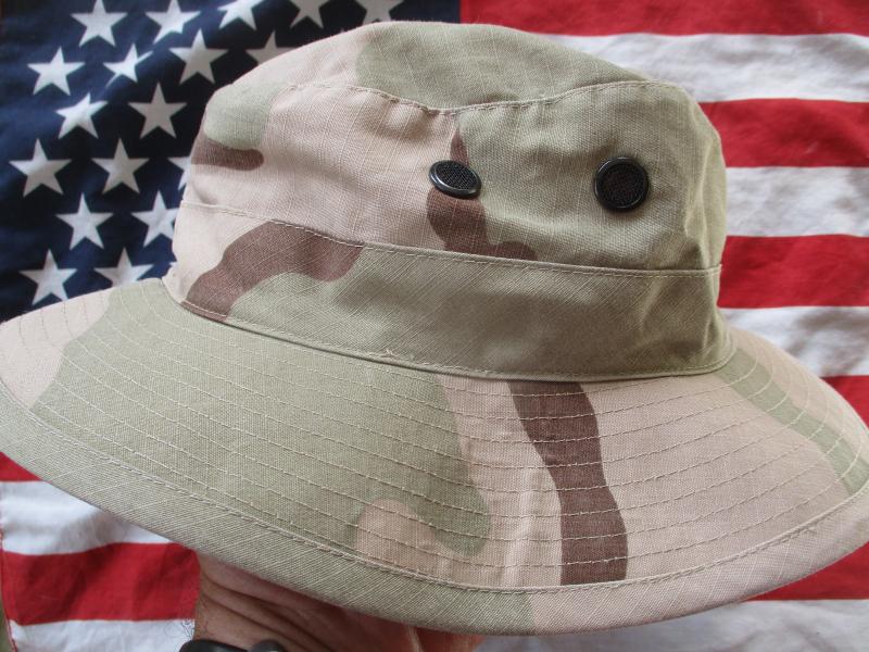 private purchase US ARMY USA AMERICAN TRI DESERT camo BOONIE sun HAT size 7 1/4 medium