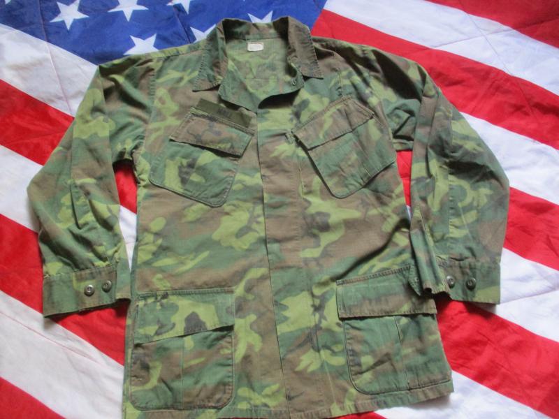 Genuine 1968 VIETNAM WAR US ARMY ISSUE SLANT POCKET combat JACKET ERDL green M/R