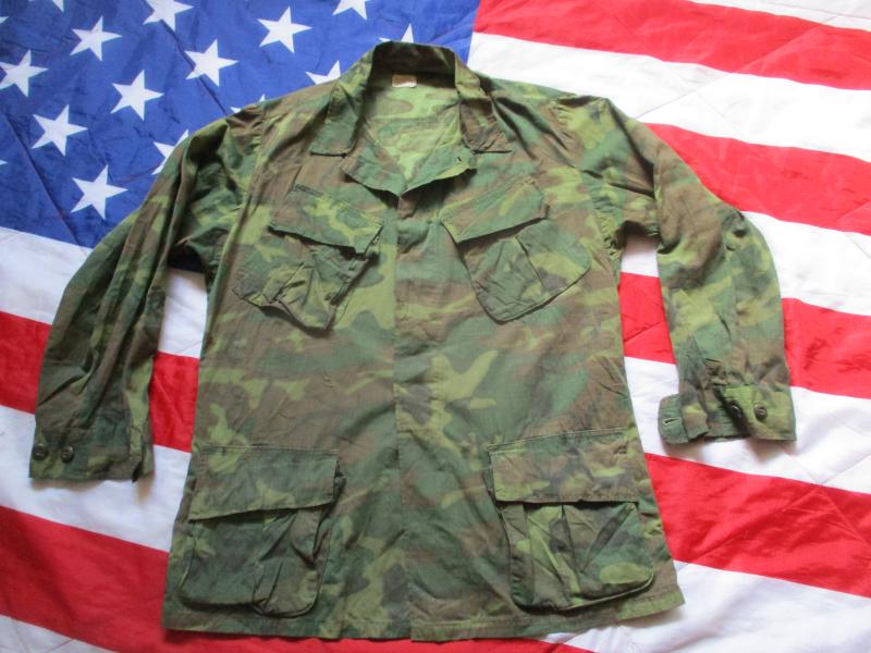 Genuine 1969 VIETNAM WAR US ARMY ISSUE SLANT POCKET combat JACKET ERDL green M/R