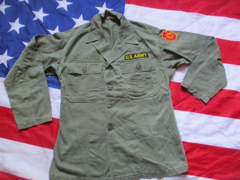 US ARMY M51 m 1951 OG 107 UTILITY / combat SHIRT early VIETNAM WAR era