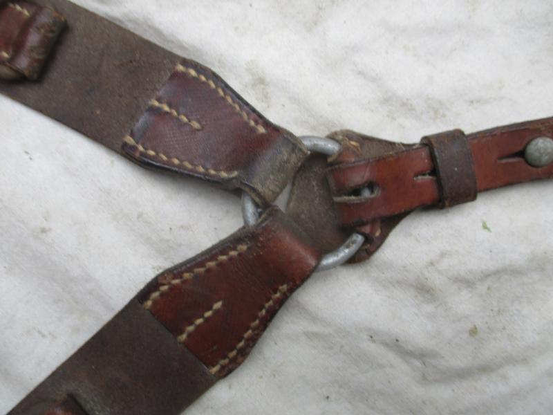 GENUINE ww2 world war two 1940 GERMAN ARMY Waffen SS Y STRAPS yoke suspenders
