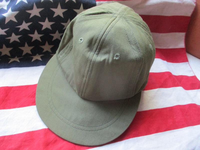 1967 US ARMY ISSUE VIETNAM WAR baseball base ball type FIELD CAP HAT OG GREEN SIZE 7